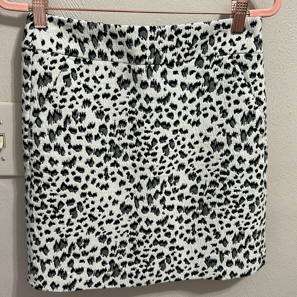 J crew printed skirt